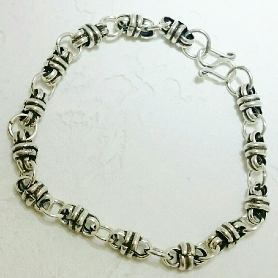 ブレスレット Wリング調 約18.5センチ シンプル 激安 シルバー925 silver925 在庫のみ |  | 02