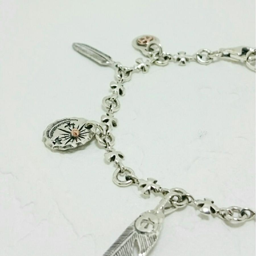 ブレスレット ネイティブ系 ターコイズ＆フェザー＆サン 約16or17センチ 激渋 激安 シルバー925 silver925 在庫のみ |  | 03