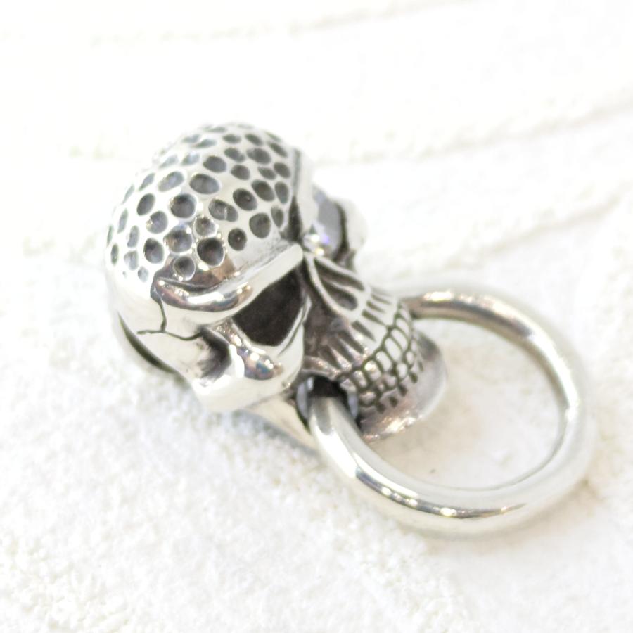 コンチョ/ドロップハンドル スカル/骸骨 ジルコニア シルバー925/silver925 ベルトやバッグ/スマホホルダーに プレゼントにもオススメ |  | 02