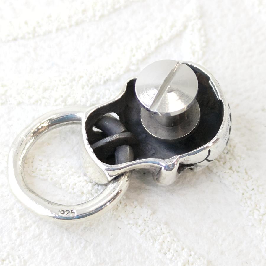 コンチョ/ドロップハンドル スカル/骸骨 ジルコニア シルバー925/silver925 ベルトやバッグ/スマホホルダーに プレゼントにもオススメ |  | 04