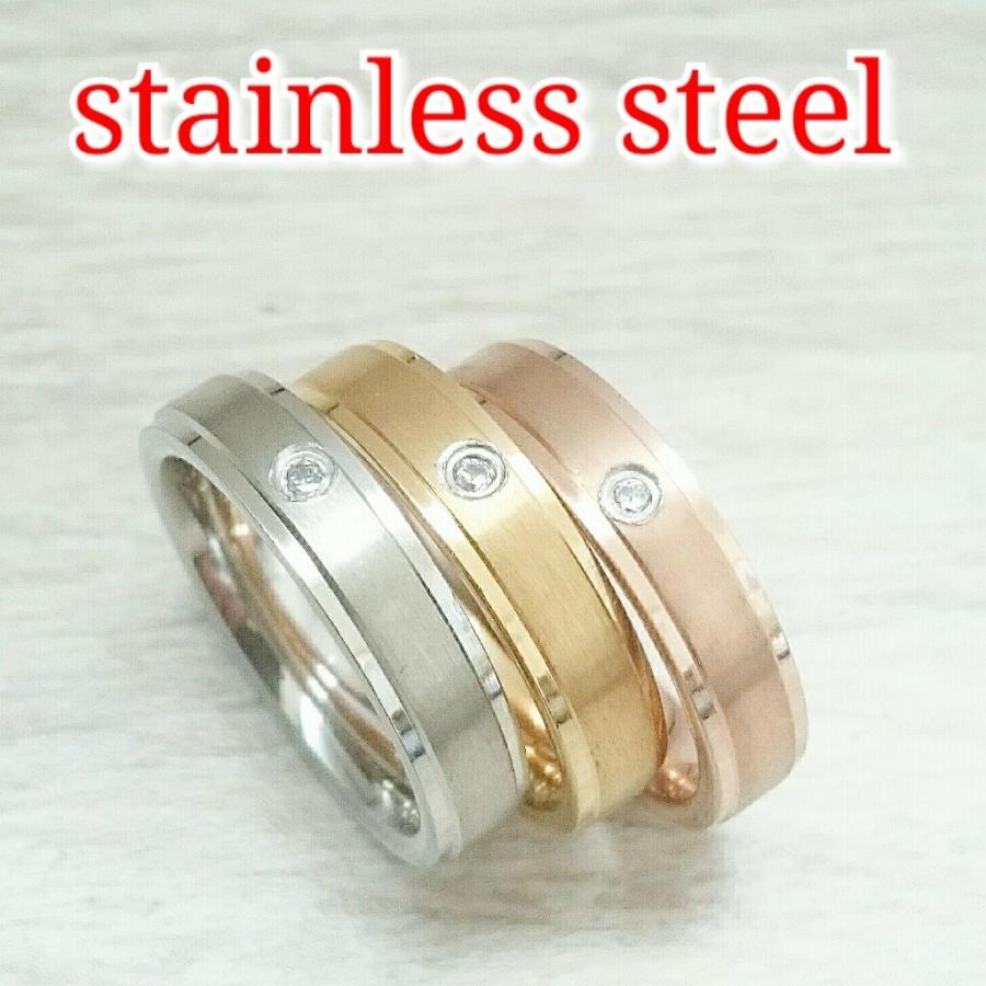 刻印可能 激安リング 平打ち4ミリ 艶消しシルバー ジルコニア サージカルステンレス ペアリングにも |  | 01