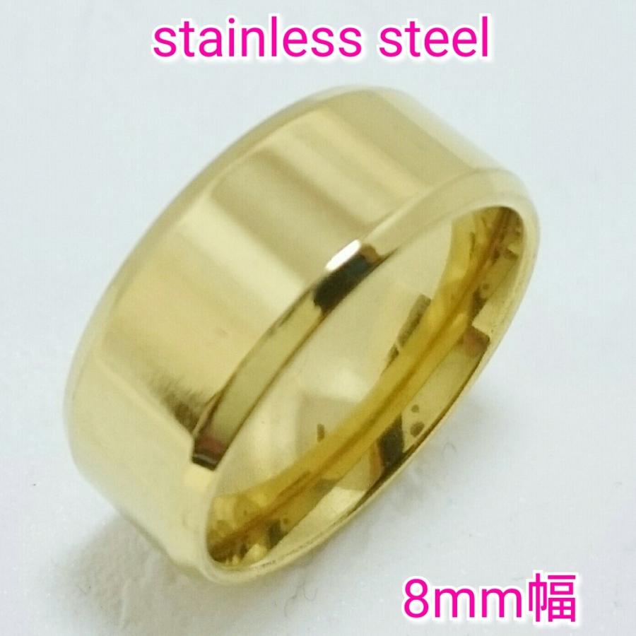 刻印可能 激安リング 平打ち8ミリ 鏡面タイプ シルバー/ゴールド/ローズゴールド/ブラック サージカルステンレス ペアリングにも |  | 03