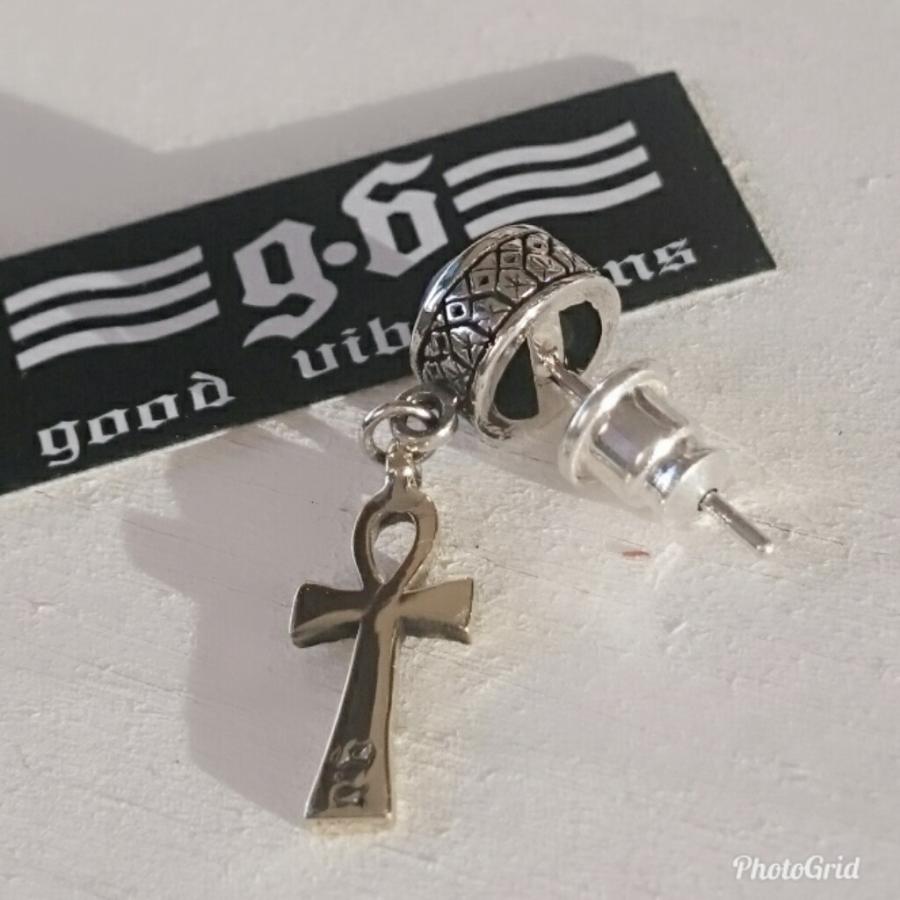 グッドバイブレーション ラピスラズリ&アンククロス ピアス シルバー925 人気ブランド |  | 01