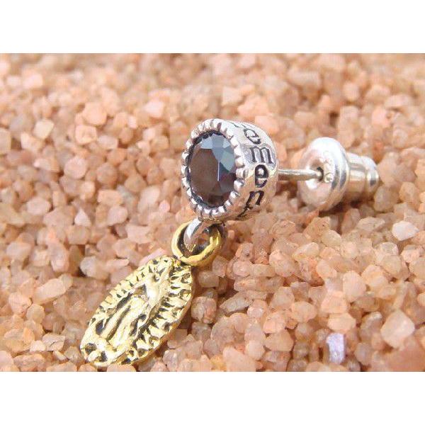 グッドバイブレーション マリア様 スイングピアス ジルコニア ブラック シルバー925 片耳 人気ブランド |  | 01