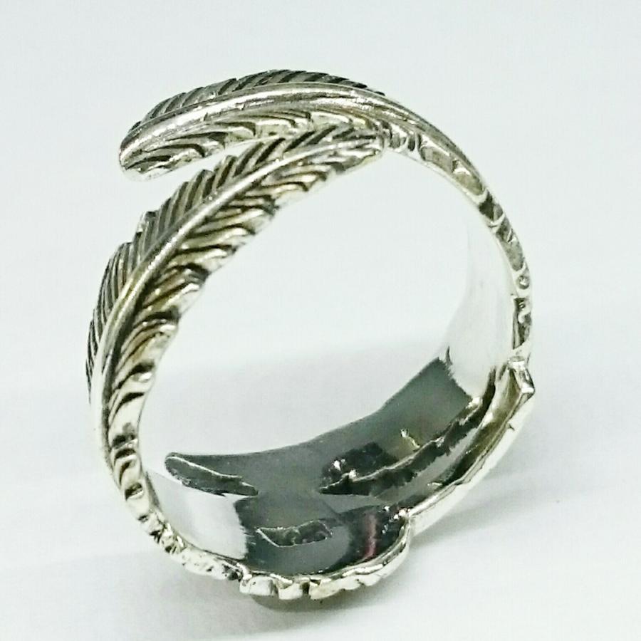 ダブルフェザーリング フリーサイズ リーフリング sv925 シルバー925 ネイティブ系 シルバーリング |  | 02