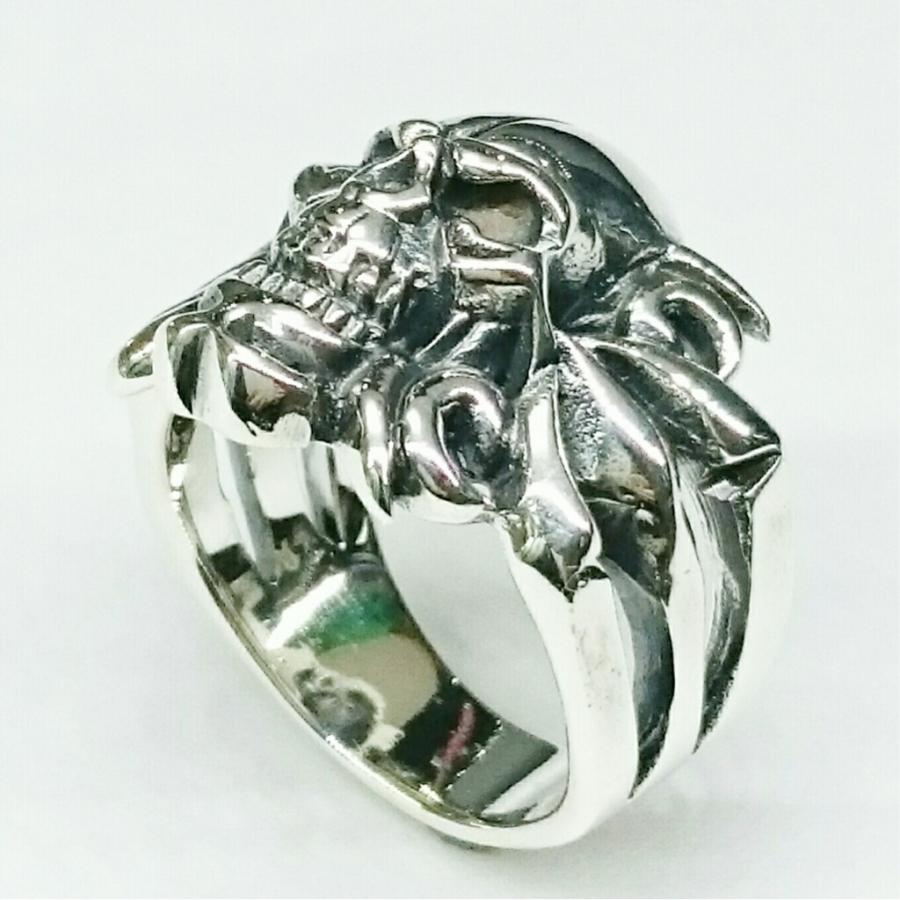 スカルリング 抜群の表情 sv925 シルバー925 ハード系 シルバーリング |  | 03