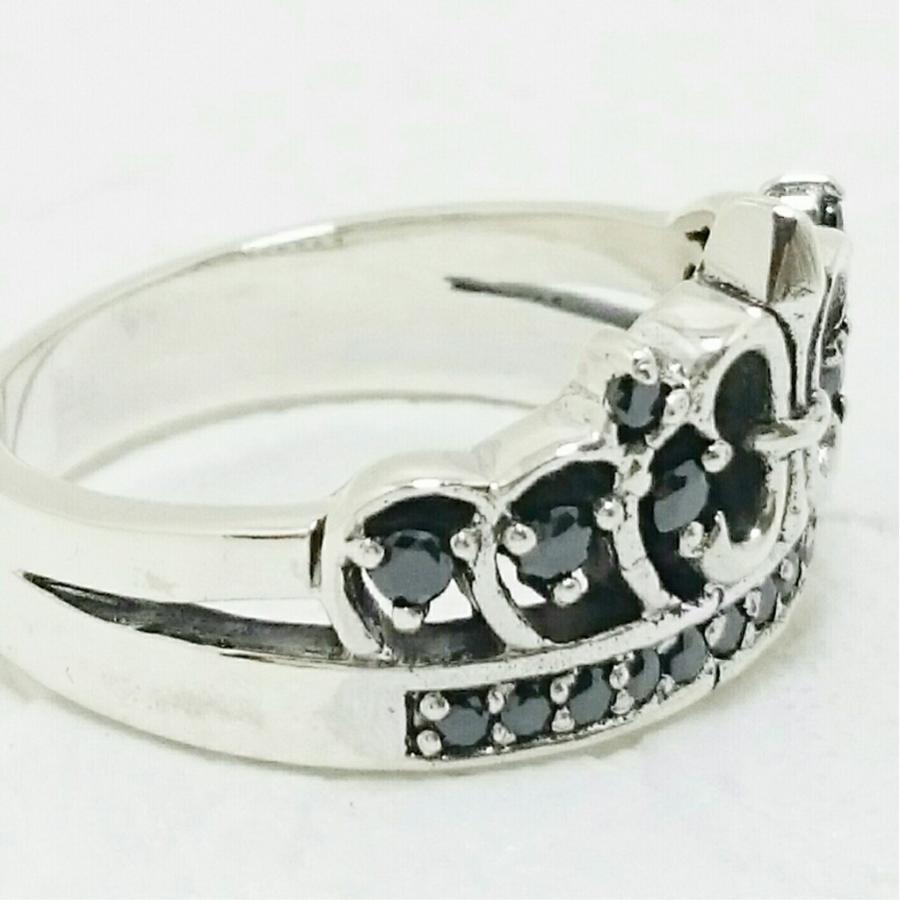 クラウンリング ブラックキュービックジルコニア 王冠 ゴージャス sv925 シルバー925 ゴシック系 シルバーリング |  | 01