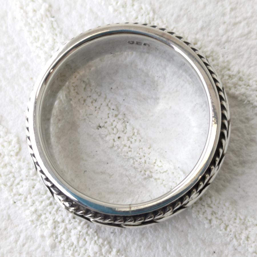 ハード系リング 回転するスピナーリング ロープ状デザイン sv925 シルバー925 |  | 03