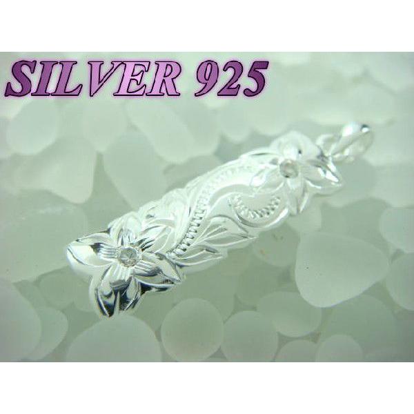 激安 ハワイアン ペンダントトップ プルメリア＆クリアジルコニア シルバー925 |  | 01