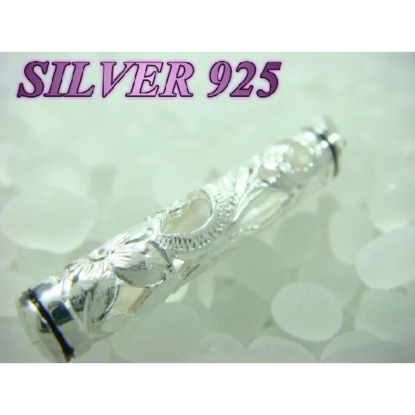 激安ハワイアン 透かしシリンダー型ペンダントトップ プルメリア シルバー925 | 