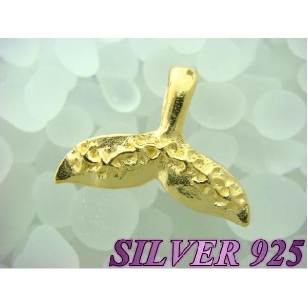 激安ハワイアン ホエールテール型ペンダントトップ ゴールドプルメリア シルバー925 |  | 01