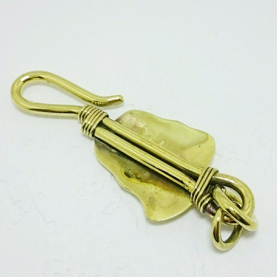 キーホルダー ネイティブ系 ターコイズタイプ プレゼントにもオススメ ゴールドカラー キーフック |  | 02