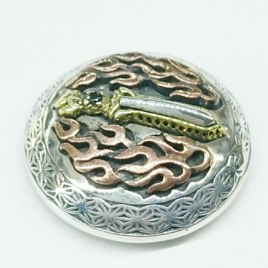 オリエンタルバイブレーション ソードデザインコンチョ シルバー925 ジルコニア 財布などに 人気ブランド |  | 01