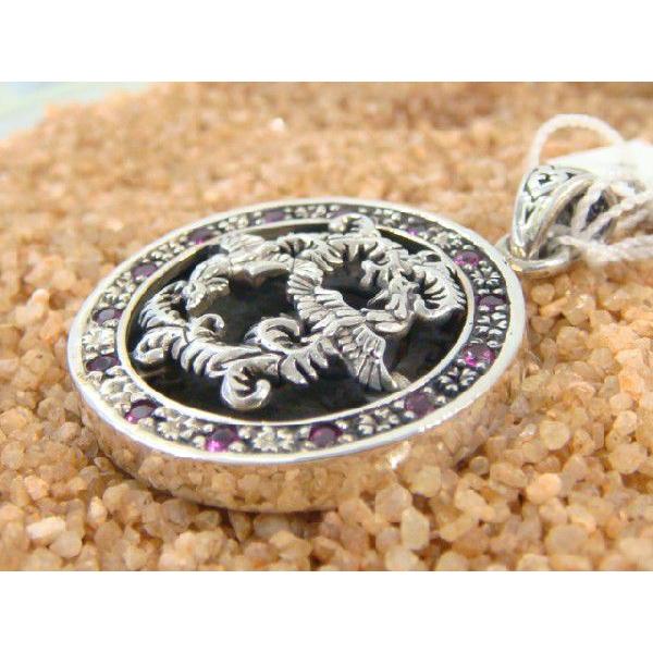 送料無料 オリエンタルバイブレーション ペンダントトップ 鳳凰デザイン ジルコニア シルバー925 人気ブランド |  | 01