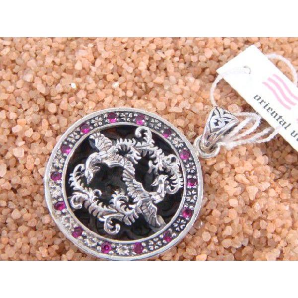 送料無料 オリエンタルバイブレーション ペンダントトップ 鳳凰デザイン ジルコニア シルバー925 人気ブランド |  | 02