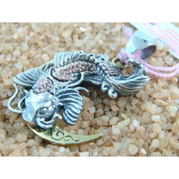 オリエンタルバイブレーション ペンダントトップ 三日月と鯉 シルバー925 人気ブランド | 