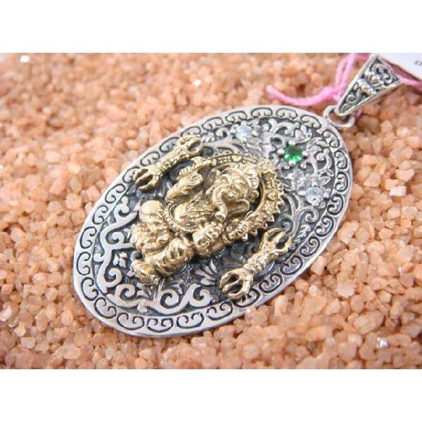 送料無料 オリエンタルバイブレーション ペンダントトップ ガネーシャ カラージルコニア シルバー925 人気ブランド | 