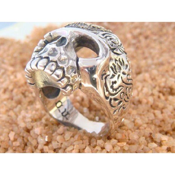 オリエンタルバイブレーション スカルリング 20号 陰と陽 シルバー925 人気ブランド |  | 03