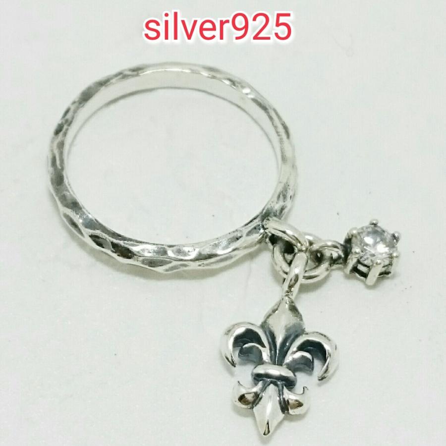 スイングフローラルリング キュービックジルコニア ユリ紋章 sv925 シルバー925 ゴシック系 シルバーリング |  | 01