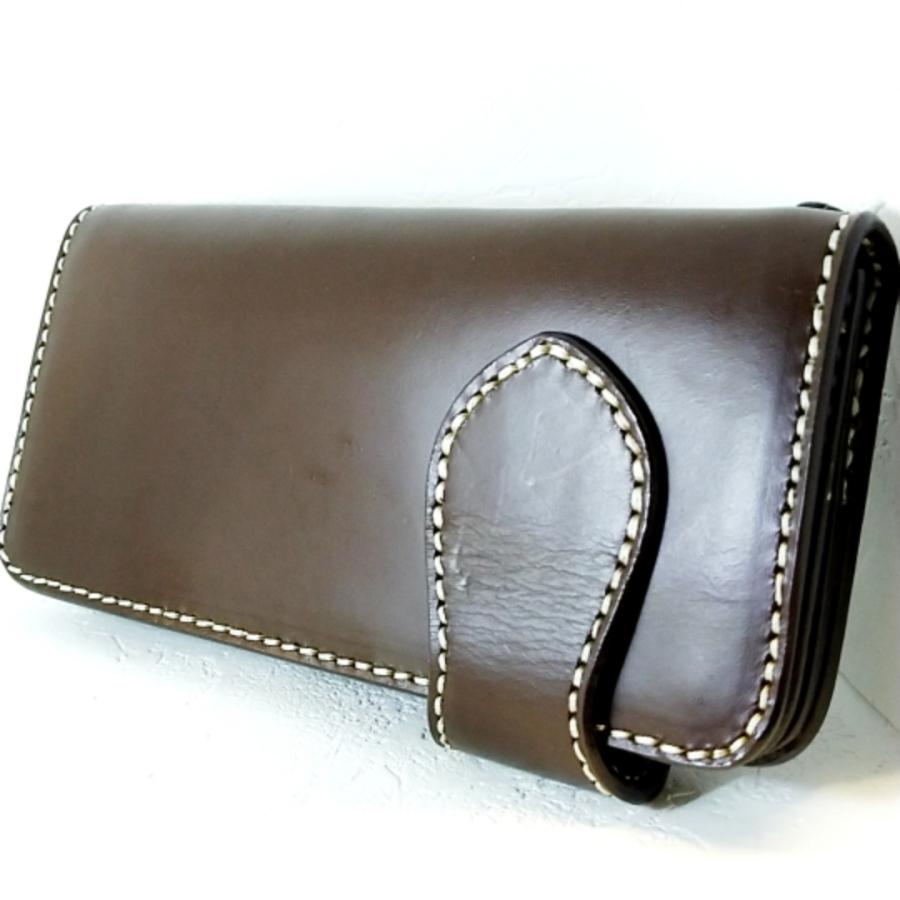 激安 長財布 牛革/天然ターコイズ入りシルバー925コンチョ 使いやすいダークブラウン プレゼントにもオススメ |  | 01