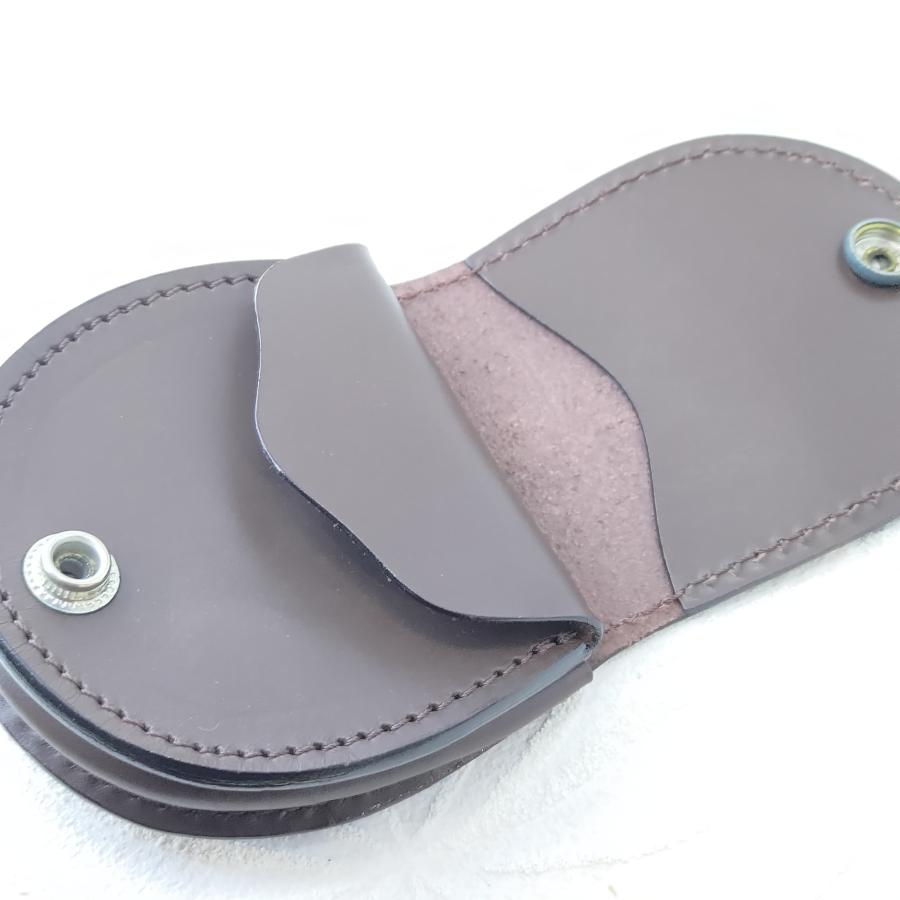 人気 馬蹄型コインケース/小銭入れ 丈夫な本革/ダークブラウン 使いやすい プレゼントにもオススメ |  | 03