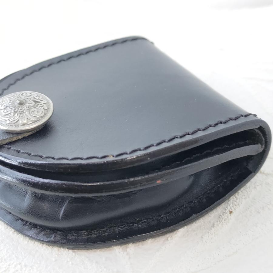 人気 馬蹄型コインケース/小銭入れ 丈夫な本革/ブラック 使いやすい プレゼントにもオススメ |  | 02