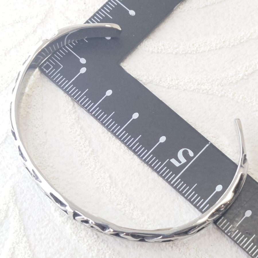 ステンレスバングル 7.5mm幅 アラベスクデザイン 激安 サージカルステンレス シンプル系 プレゼントにも |  | 03