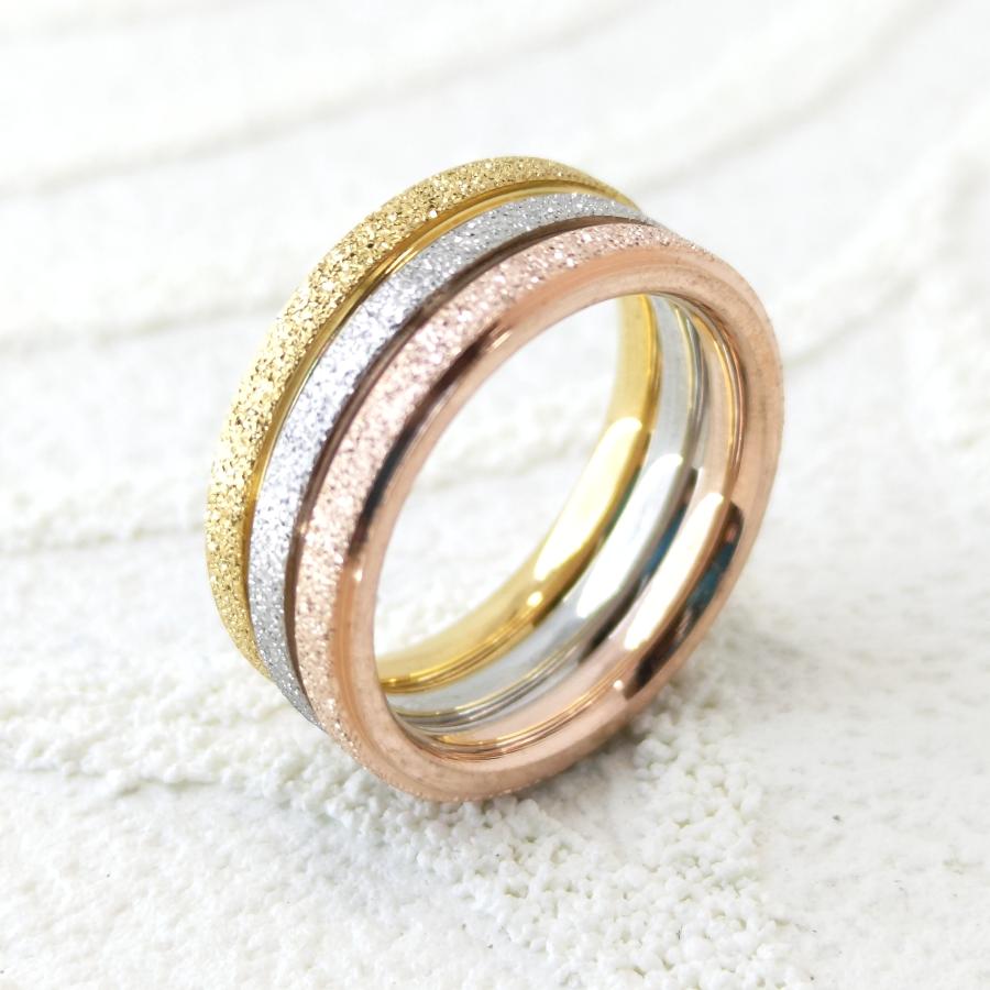 刻印可能 デザインリング 3カラーから選択 細身の2.5ｍｍ幅 フロストデザイン サージカルステンレス 金属アレルギーの方にも |  | 04