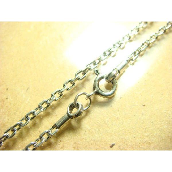 シルバー925 4面カットアンカーチェーン燻しタイプ 2.5mm×55cm sv925ネックレス | 