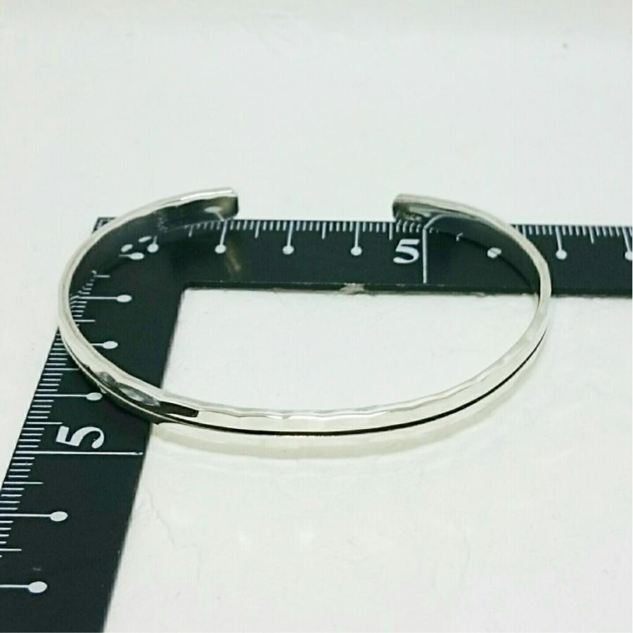 送料無料 シルバーバングル 鎚目 ブラックライン 激安 シルバー925 |  | 02