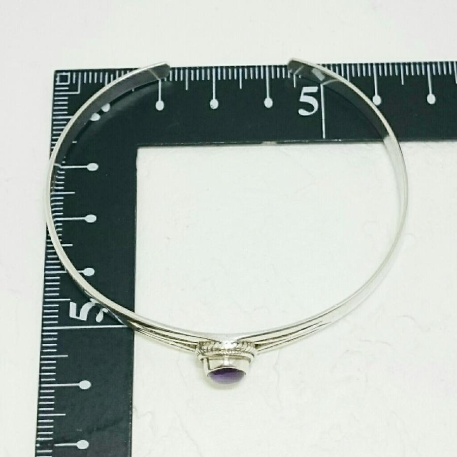 送料無料 シルバーバングル アメジスト 透かし 激安 シルバー925 |  | 03