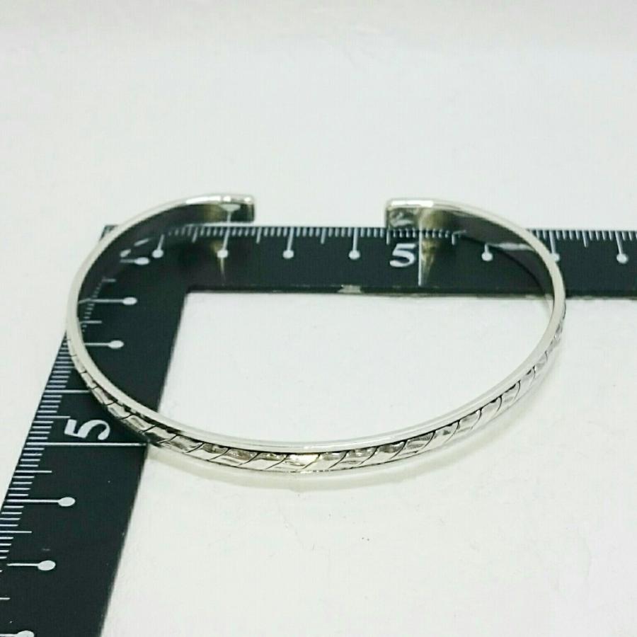 送料無料 シルバーバングル シンプル ロープ調デザイン 激安 シルバー925 |  | 02