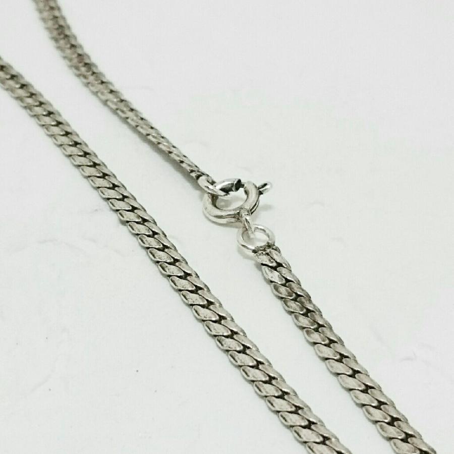珍しい 平型スネークチェーン 3mm×61cm 燻し加工 sv925ネックレス シルバー925 |  | 02