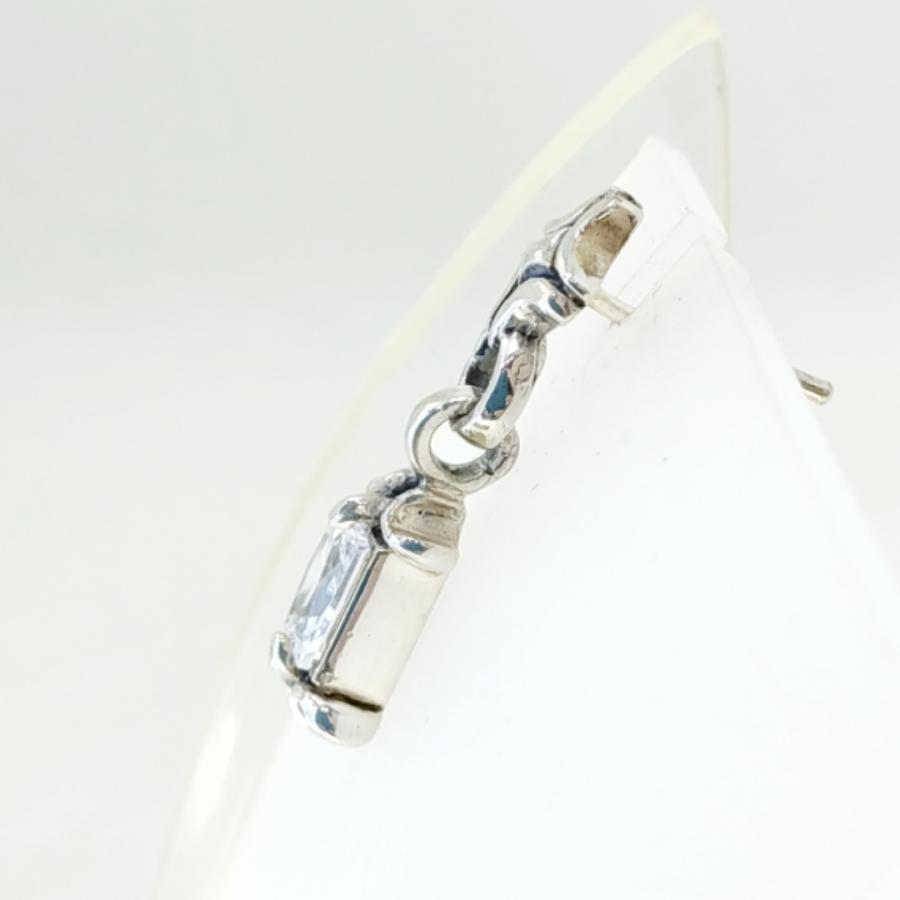 クロス/十字架 ジルコニア/クリア スイングピアス シルバー925 silver925 片耳から 激安 |  | 02