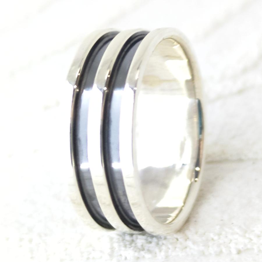 シンプルリング ダブルブラックライン sv925 シルバー925 シルバーリング |  | 01
