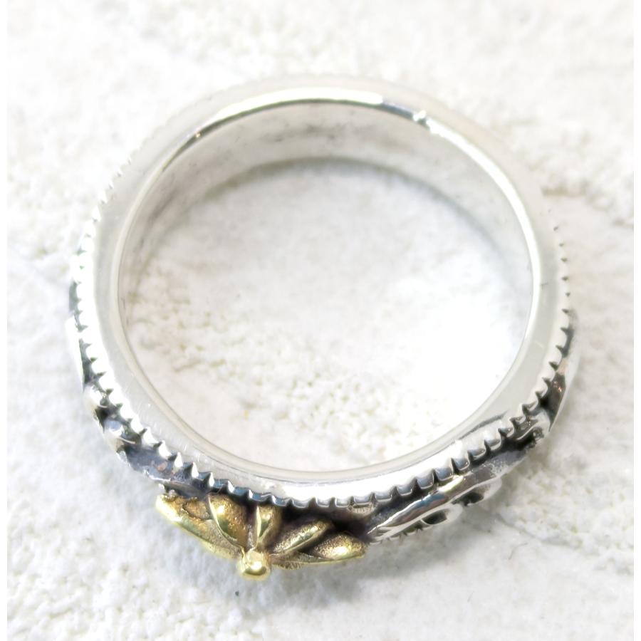 ネイティブ系 ゴールドサンマーク 燻しデザインリング/指輪 sv925 シルバー925 |  | 02