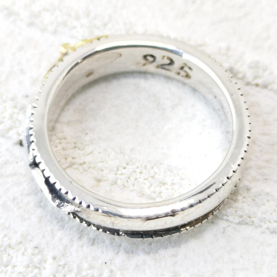 ネイティブ系 ゴールドサンマーク 燻しデザインリング/指輪 sv925 シルバー925 |  | 03