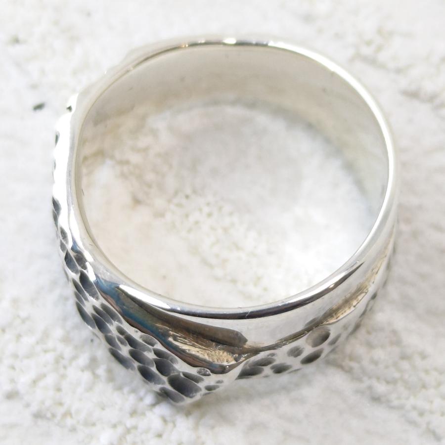 クレーターリボンデザイン 幅広 リング/指輪 sv925 シルバー925 |  | 05