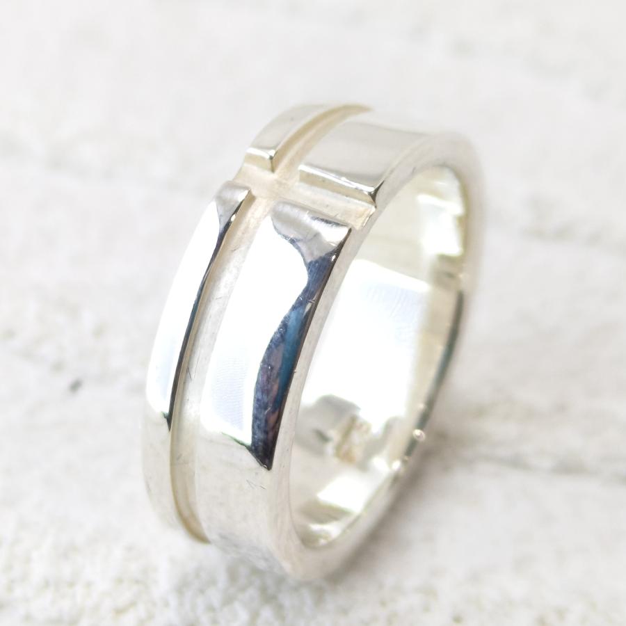 クロス/十字架ライン シルバーリング/指輪 sv925 シルバー925 |  | 01