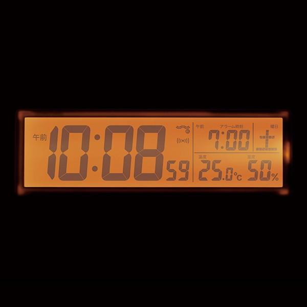 SEIKO セイコー 置き時計 目覚まし時計 電波 SQ792S デジタル 常時点灯ライト機能 カレンダー 温度 湿度 お取り寄せ｜empire-clock｜04