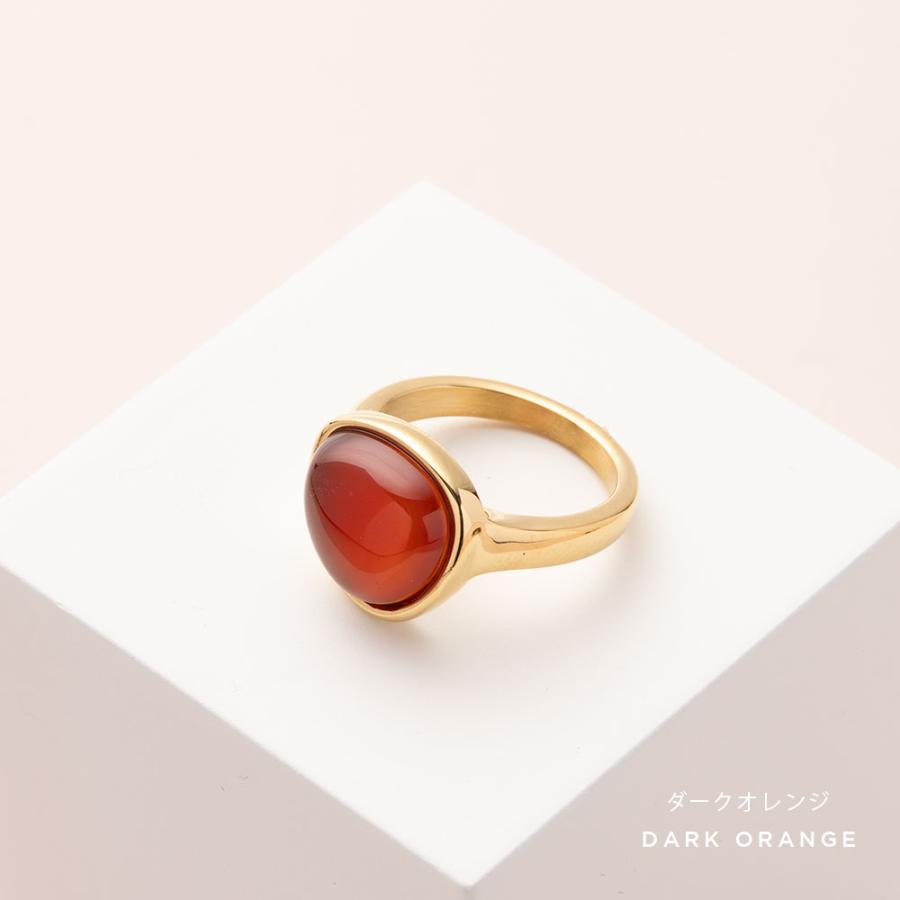 リング 指輪 レディース ブランド オーバル 天然石 ステンレス