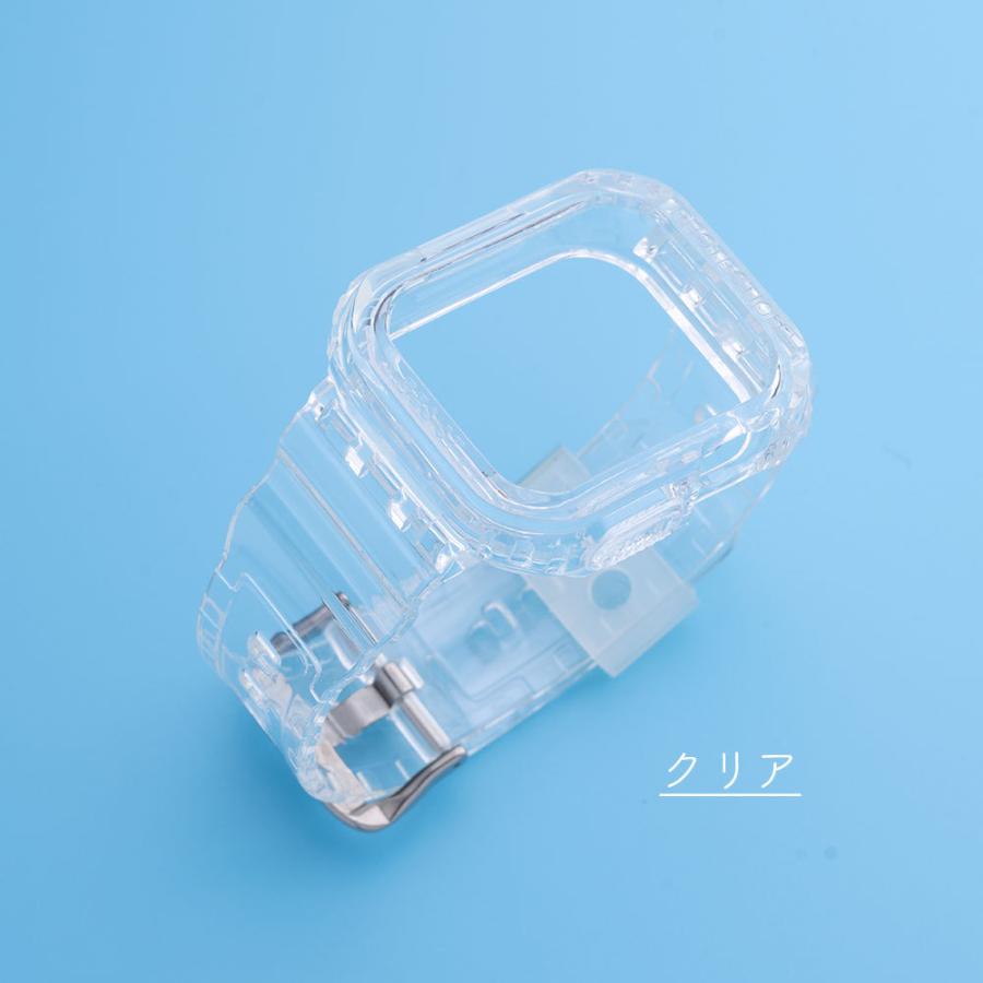 アップルウォッチ バンド Apple watch TPU カバー 一体型 ベルト 38mm 40mm 41mm 42mm 44mm 45mm｜empire｜05