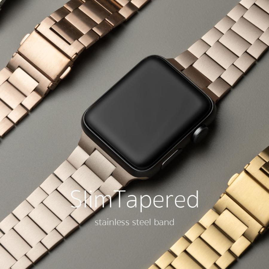 人気ブランドの新作 Apple Watchのバンド ★Apple Watch レディース ベルト メタル バンド ローズゴールド★