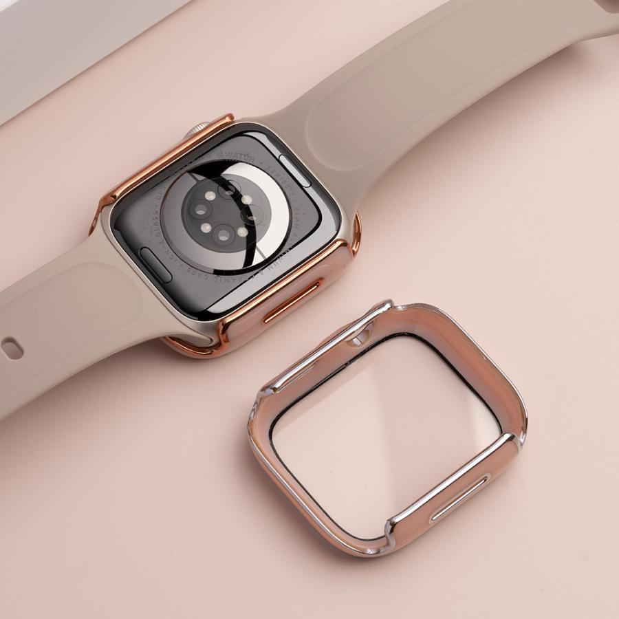 アップルウォッチ カバー apple watch 9 8 7 SE 保護カバー ガラス付 ケース レディース かわいい 38 40 41 42 44 45｜empire｜10