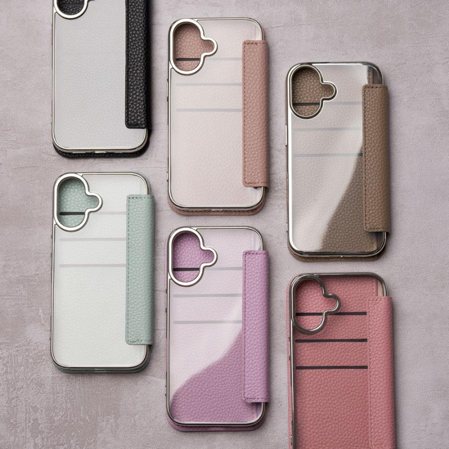 エンパイア 背面クリア 手帳型 推し活 クリアケース iPhone16 iPhone15