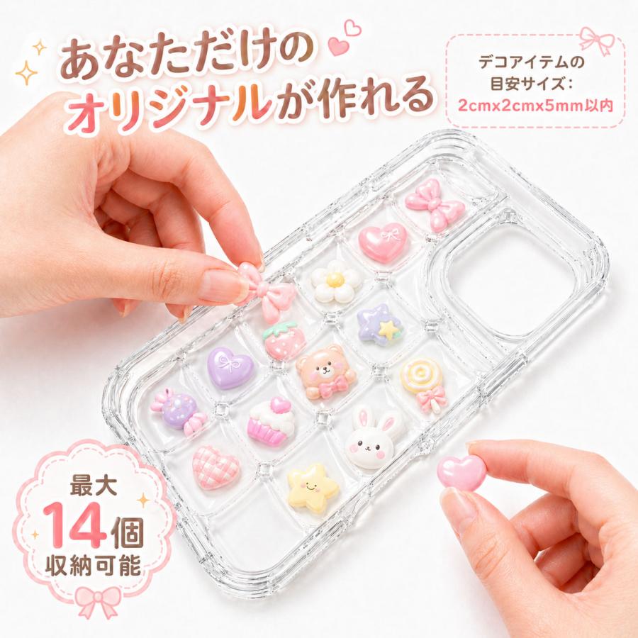 iPhone17 16 15 14 ケース 小物が入る スマホケース ぽこぽこ ぷっくり シャカシャカ クリア 透明 TPU かわいい おはじき デコ 立体  おしゃれ 韓国 耐衝撃  互 | エンパイア | 01