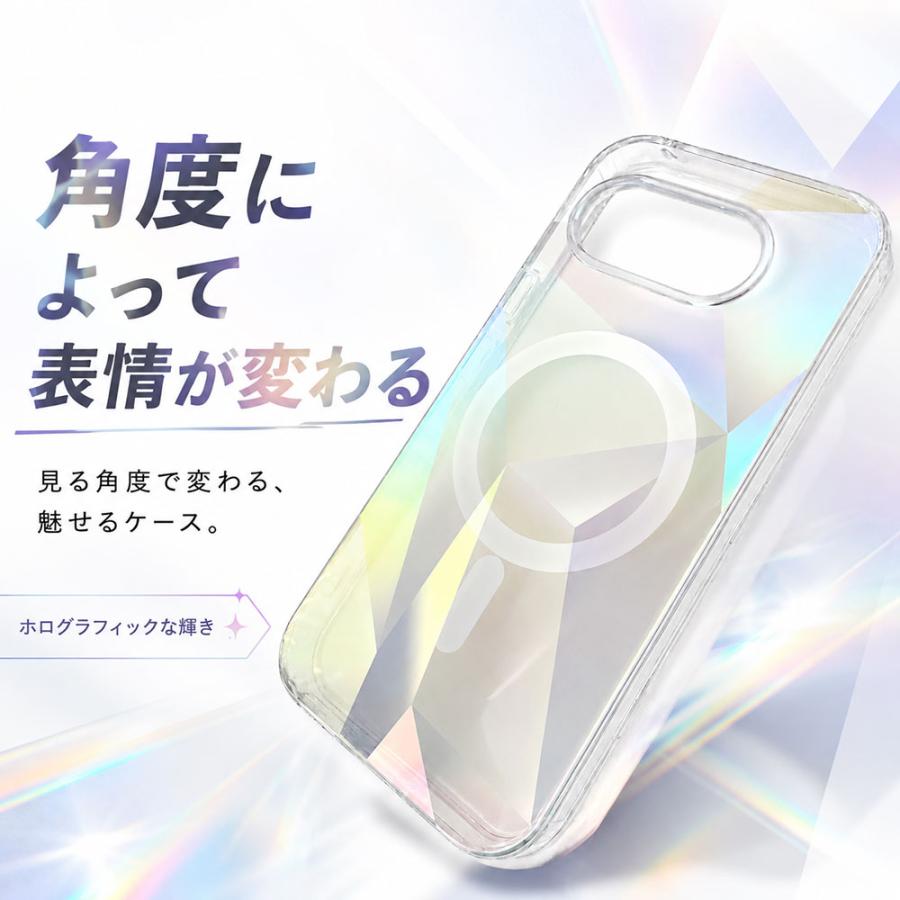 iPhone17 17e 16e 17pro 17promax ケース クリア 高耐久性 指紋防止 黄変防止 マグネット搭載 ワイヤレス充電 ストラップホール Magsafe対応 可愛い おしゃれ em | エンパイア | 03