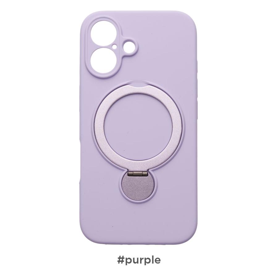 iPhone16 ケース MagSafe 360度回転 スタンド リング シリコン 大人 かわいい おしゃれ カバー スマホケース empire | エンパイア | 13