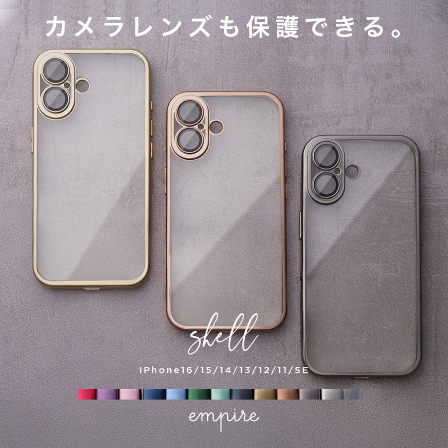 背面クリア iPhone16 ケース クリア カバー レンズ保護 iPhone15 14 13 12 11 SE スマホケース 可愛い おしゃれ キラキラ レディース メンズ 韓国 ブランド | エンパイア