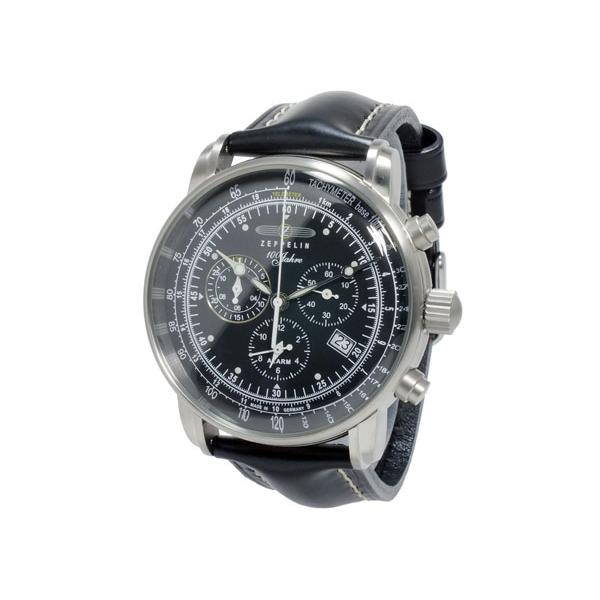ツェッペリン ZEPPELIN 腕時計 クオーツ メンズ 7680-2S 100周年記念 コードバンカーフベルト ブラック ブラック｜empirewatch｜03